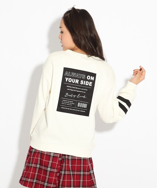 スウェット 【WEB限定カラーあり/コットン100%】PINK-latte×アニマル・ドネーション COOLBOX裏毛トップス|ZOZOTOWN PayPayモール店|21