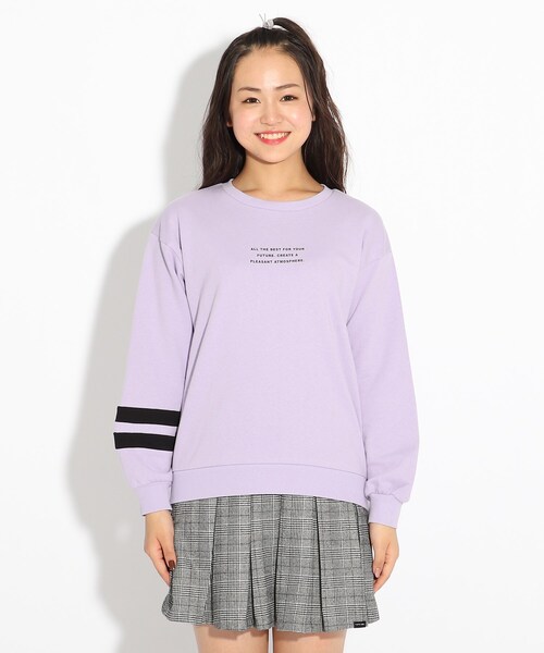スウェット 【WEB限定カラーあり/コットン100%】PINK-latte×アニマル・ドネーション COOLBOX裏毛トップス|ZOZOTOWN PayPayモール店|01