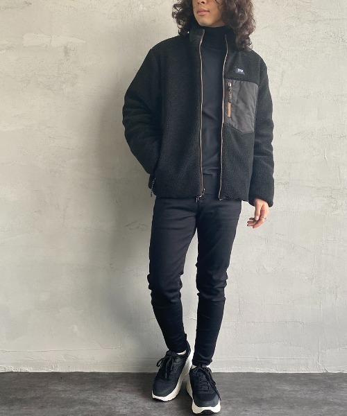 TAION フリースダウンコート ブラック TAION（タイオン） ダウンコート ダウンジャケット 「WEB限定」「TAION