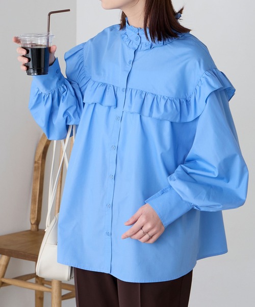 BONLECILL（ボンルシール） ブラウス シャツ 2way ボリュームスリーブ