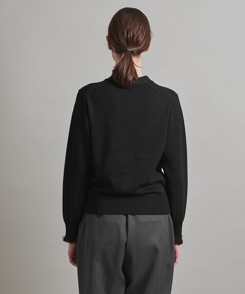 LOEFFウール 9G フリンジ クルーネックニット UNISEX LOEFF（ロエフ）の「＜LOEFF＞ウール 9G フリンジ クルーネックニット