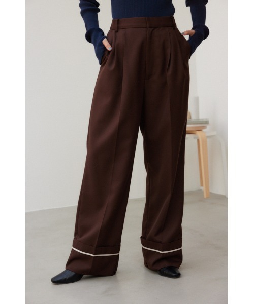 crie conforto パンツ 裾リターンワイドパンツ レディース : ZOZOTOWN