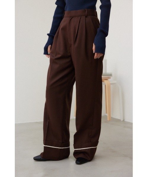 crie conforto パンツ 裾リターンワイドパンツ レディース : ZOZOTOWN