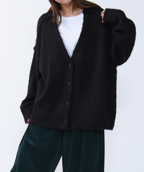 CALIFORNIA OUTFITTERS カーディガン 2-10B3 深 Vネック 2way シャギー