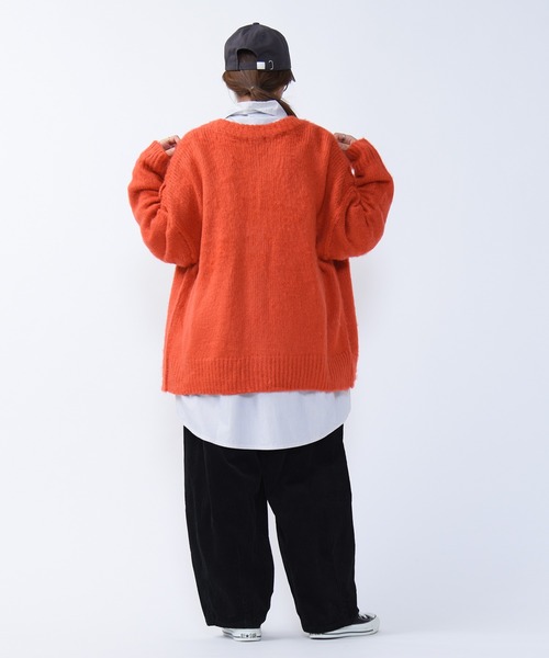 CALIFORNIA OUTFITTERS カーディガン 2-10B3 深 Vネック 2way シャギー