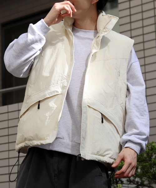 ダウンベスト ダウン メンズ nylon washer fabric level 7 vest/ナイロン ワッシャー ミリタリーベスト｜zozo｜06