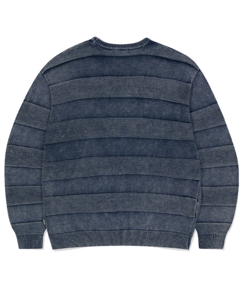 セーター ニット 「mahagrid/マハグリッド」WASHED STRIPE KNIT/ボーダーニット メンズ レディース