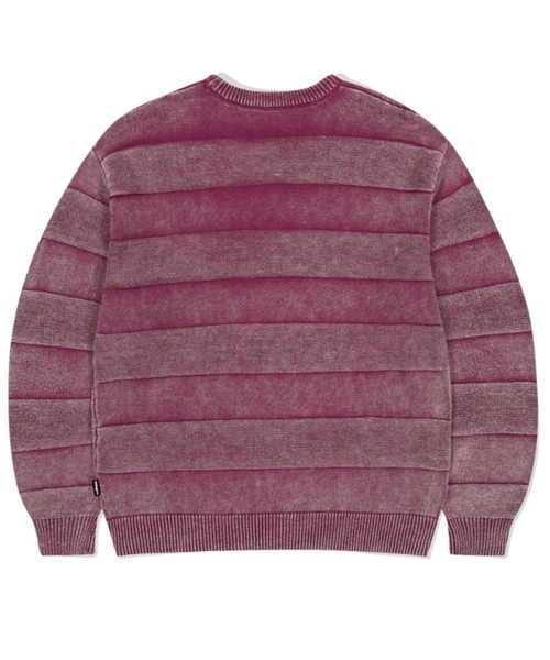 セーター ニット 「mahagrid/マハグリッド」WASHED STRIPE KNIT/ボーダーニット メンズ レディース
