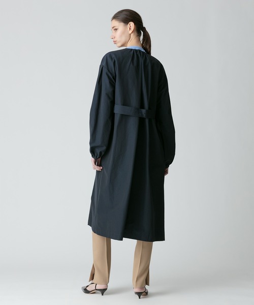 allureville ノーカラーコート コート コットンナイロンクロス