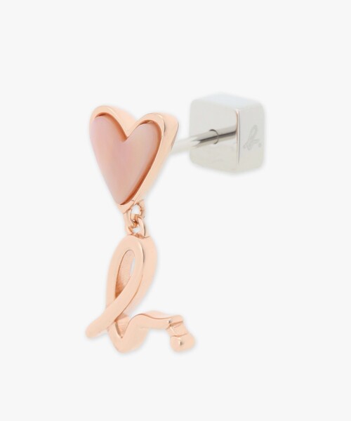 ピアス b.” ロゴ ハート ドロップ ピアス ”b. Loved レディースの画像
