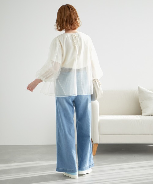 美品　ジバンシィブティック　ブラウス　サテン　シアー　ドレスシャツ　チュール 美品 ジバンシィブティック ブラウス サテン シアー ドレス