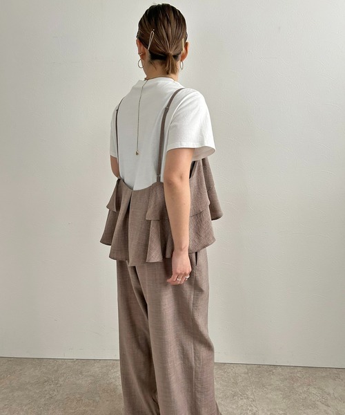 新品【LHELBIE】フリルビスチェキャミサロペット LHELBIE サロペット オーバーオール フリルビスチェキャミ