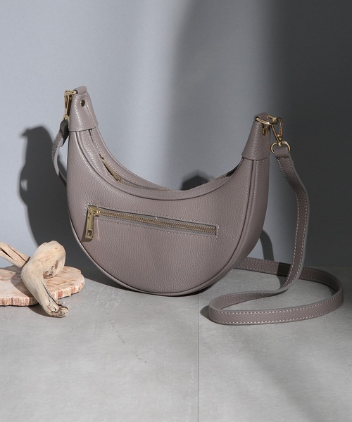 AULENTTI 2WAYレザーショルダーバッグ 　ポーチ付き MADE IN ITALY】オウレンティ AULENTTI 2wayレザーショルダー