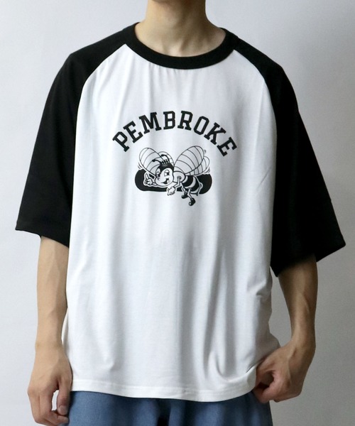 Starting Over tシャツ raglan sleeve print T-shirt/オーバー