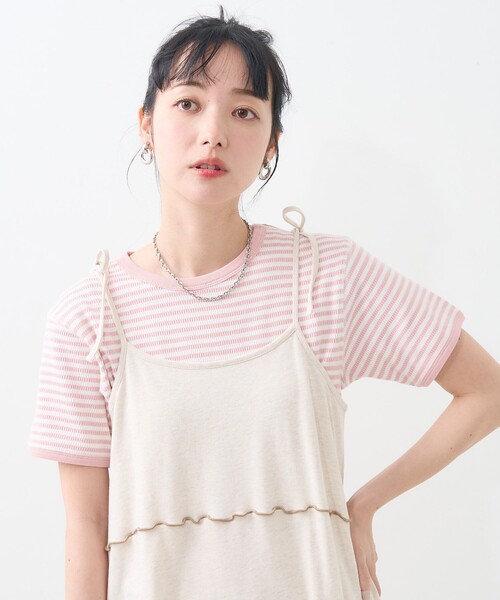ワンピース 肩リボン 配色メローキャミワンピース | FREAK'S STORE | 12