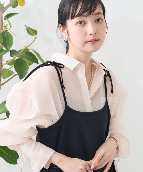 ワンピース 肩リボン 配色メローキャミワンピース | FREAK'S STORE | 20