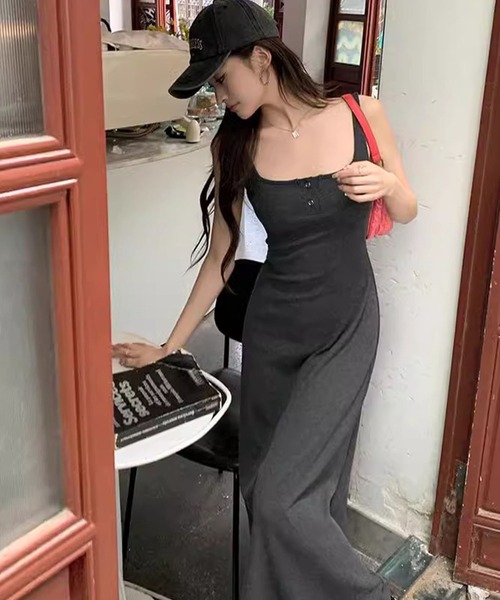 meJane（ミージェーン） ワンピース スクエアヘンリーネック