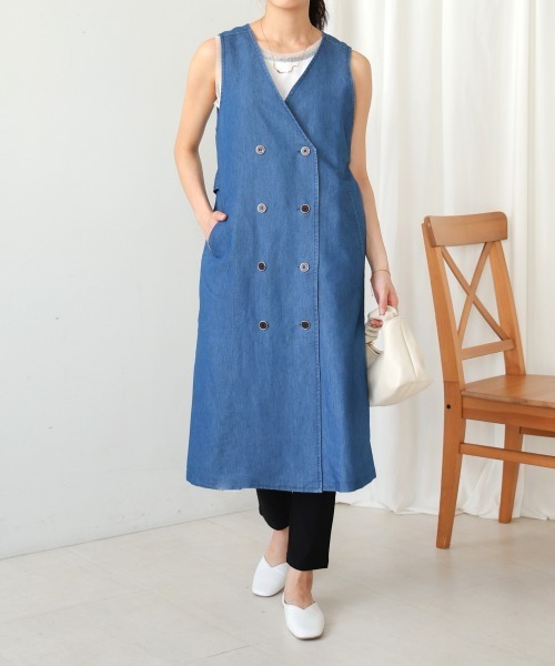注目ブランドのギフト ワンピース Jeloud Bou ロングデニムジレ Yahoo!店 ZOZOTOWN : トップス