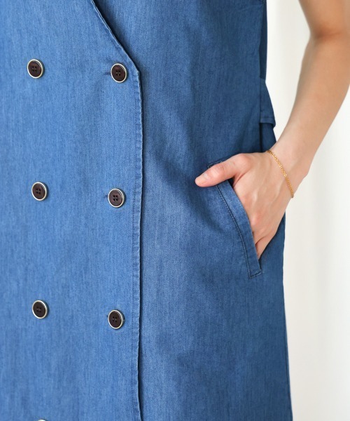【新品未使用】LOUNI ジレ Bou Jeloud ワンピース ロングデニムジレ : ZOZOTOWN Yahoo!店