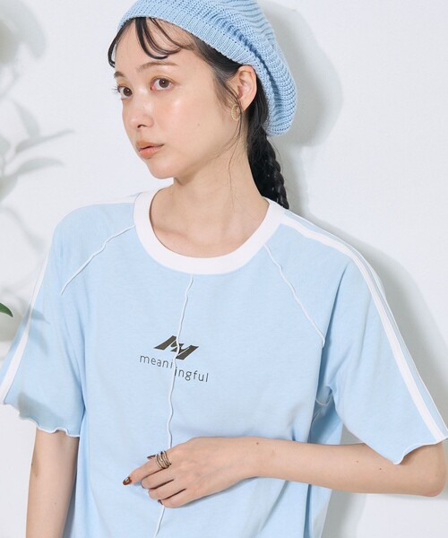 tシャツ 「NOAHL」メローライン配色Tシャツ レディース FREAK'S STORE tシャツ 配色メローラインTシャツ レディース