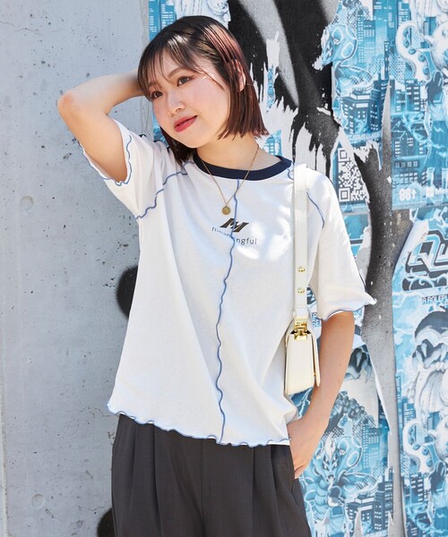 tシャツ 配色メローカットソー レディース セール】配色メローTシャツ（Tシャツ/カットソー）｜FREAK'S
