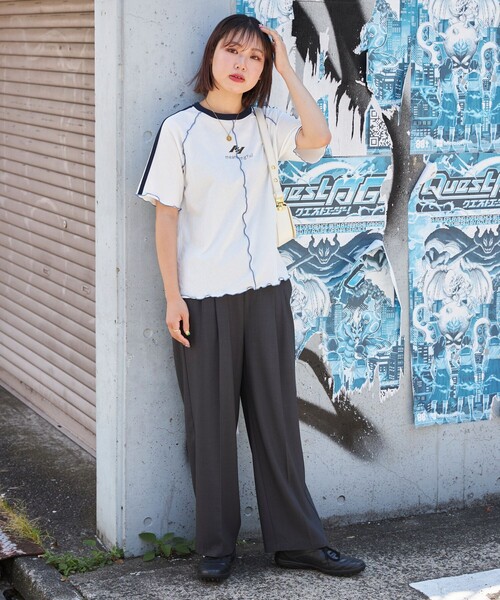 FREAK'S STORE tシャツ 配色メローラインTシャツ レディース