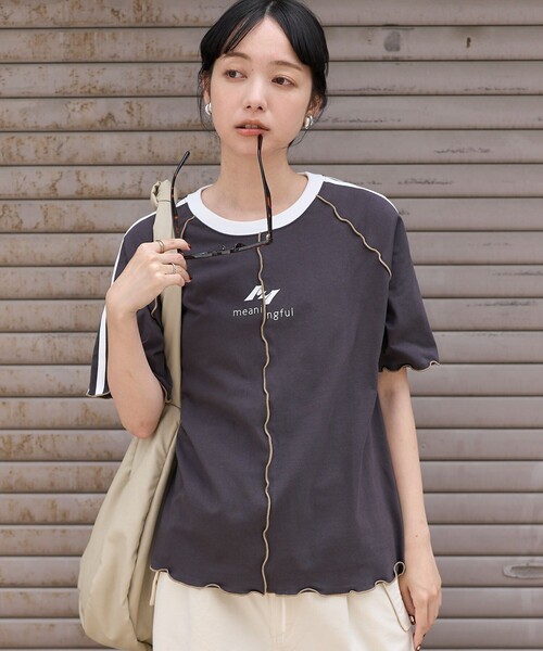 tシャツ 「NOAHL」メローライン配色Tシャツ レディース 新品】 ノアル NOAHL メローライン配色Tシャツ - メルカリ