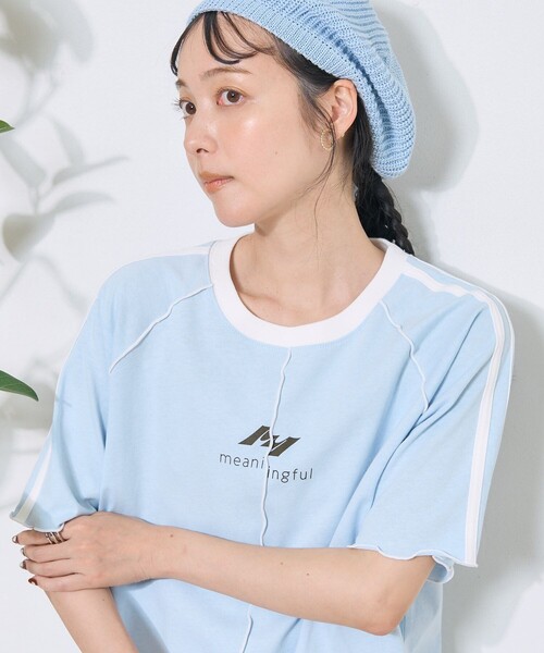 FREAK'S STORE tシャツ 配色メローラインTシャツ レディース