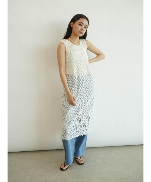 FIKA.（フィーカ） ワンピース Crochet lace cami dress : ZOZOTOWN