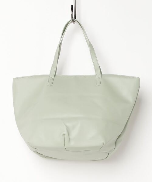 トートバッグ フェイクレザーカラーミニトートバッグ/合皮/PU