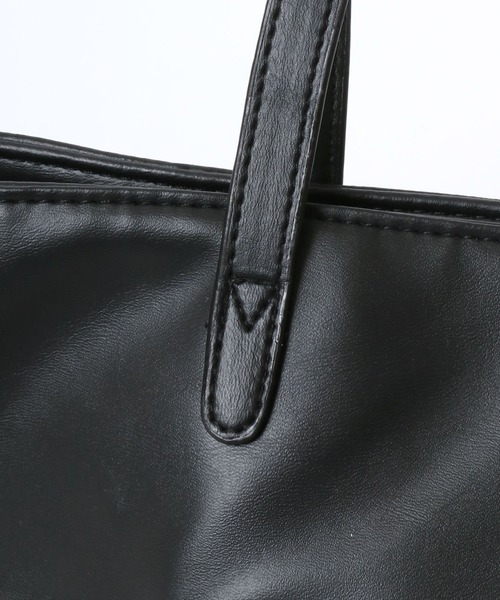 トートバッグ フェイクレザーカラーミニトートバッグ/合皮/PU