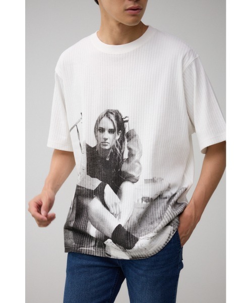 AZUL BY MOUSSY tシャツ ビッグフォトプリントトップス メンズ