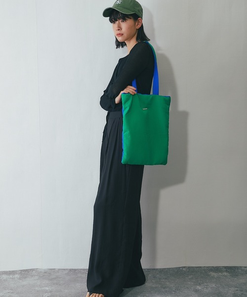 【美品】SOLPRESA オリーブ キルティング トートバッグ 50667629729X.jpg