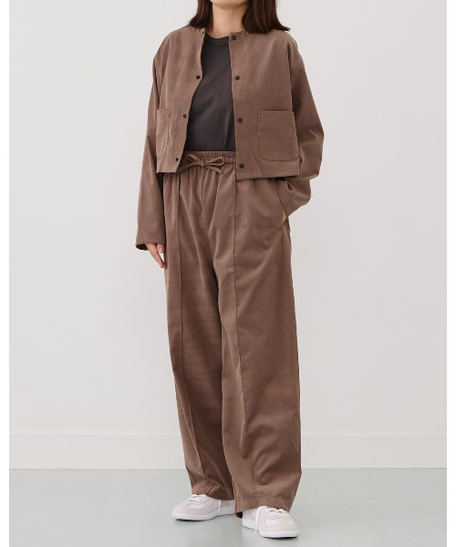 プリーツ 長袖 カーディガン ワイドパンツ セット 2色 s11048 THOUSAND MILE セットアップ 「THOUSAND MILE」CARDIGAN＆WIDE
