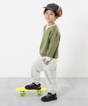 ワイドパンツ パンツ あったか防風 裏フリース...の詳細画像1