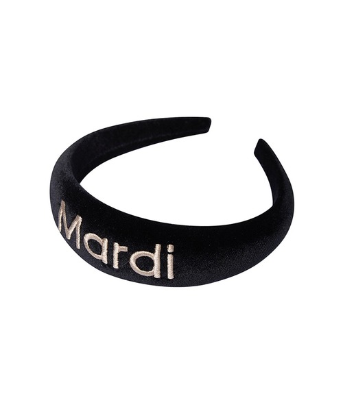 Mardi Mercredi ヘアバンド HAIR BAND LOGO EMBELLISHMENT
