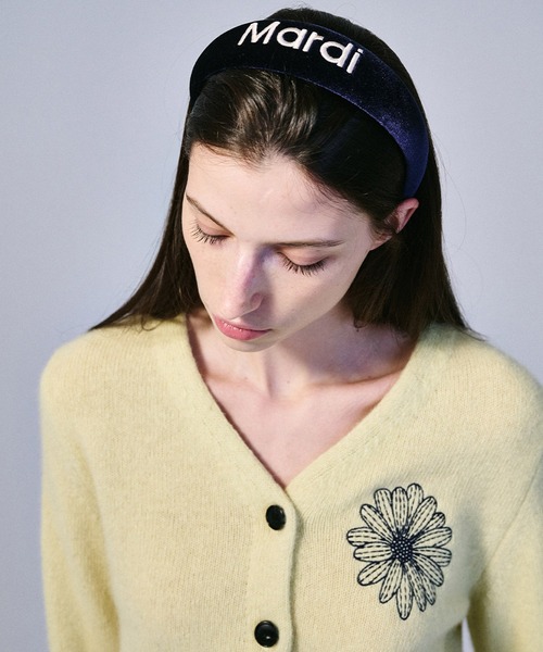 Mardi Mercredi ヘアバンド HAIR BAND LOGO EMBELLISHMENT