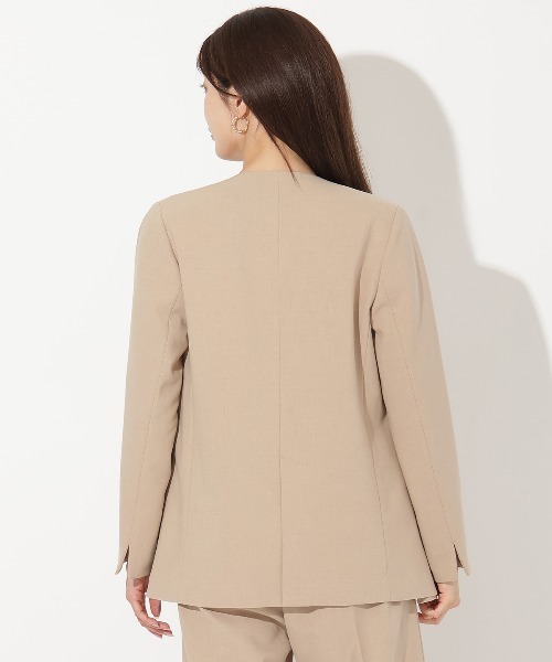 And Couture ノーカラージャケット セール】ノーカラーダブルジャケット（ノーカラージャケット