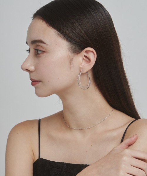 フープピアス 4×23mm 701サイズ 4x23mm 両耳 925 フープピアス(701)