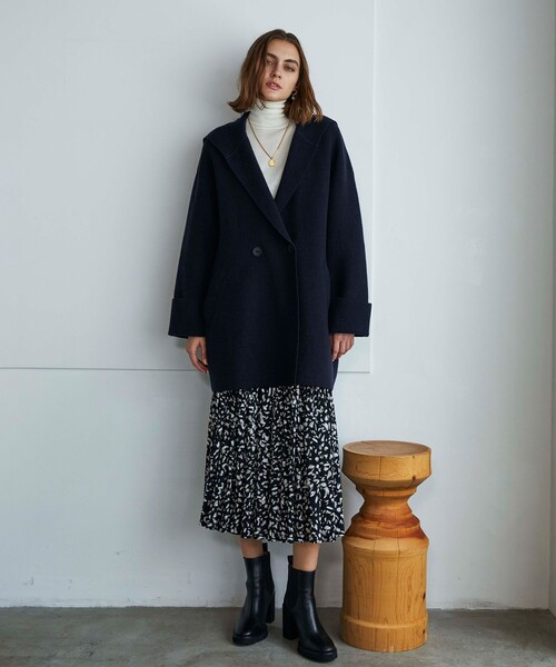 EPOCA（エポカ） ピーコート pコート フーデッドコクーン ニットコート