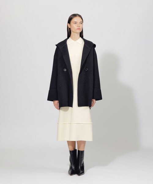EPOCA（エポカ） ピーコート pコート フーデッドコクーン ニットコート