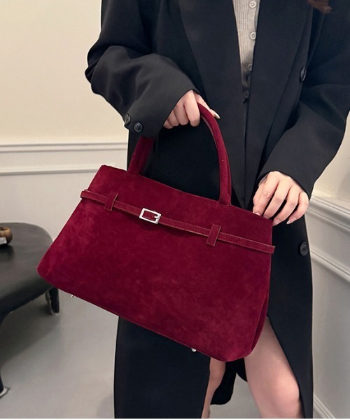 FREE STYLISTS ショルダーバッグ バッグ A4対応大容量 スエード