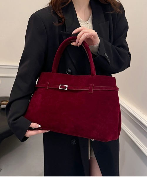 FREE STYLISTS ショルダーバッグ バッグ A4対応大容量 スエード