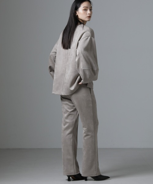 NANO universe（ナノ・ユニバース） パンツ カットスエードパンツ