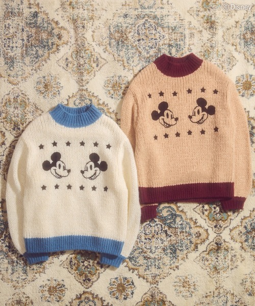 Disney（ディズニー） ニット セーター 刺繍チャンキーニット/Disney