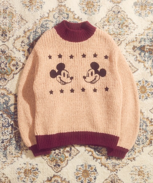 Disney（ディズニー） ニット セーター 刺繍チャンキーニット/Disney