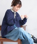 カーディガン everydayな、肘パッチカー...の詳細画像4