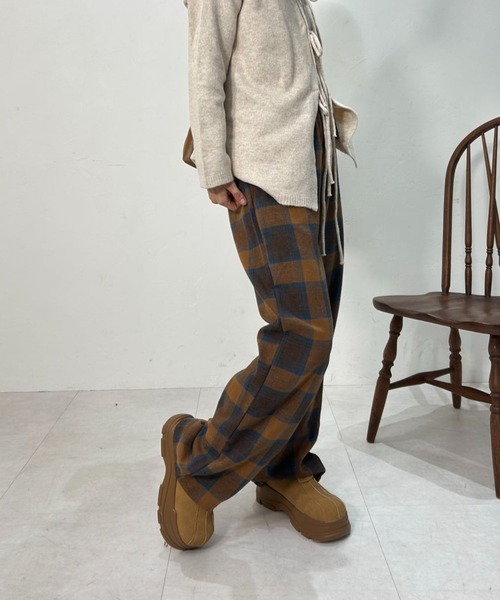 パンツ ダークチョコミントチェックパンツ レディース : ZOZOTOWN