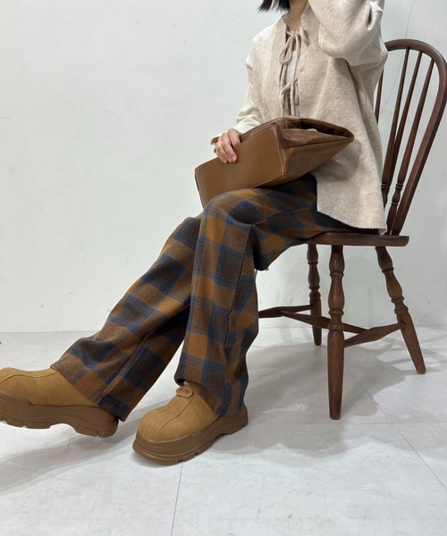 パンツ ダークチョコミントチェックパンツ レディース : ZOZOTOWN