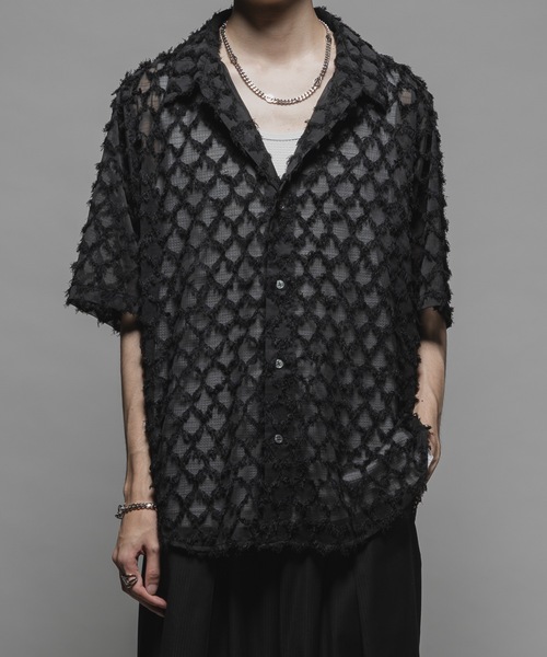 Casper John シャツ Various loose shirts -fringe sheer- /バリアス